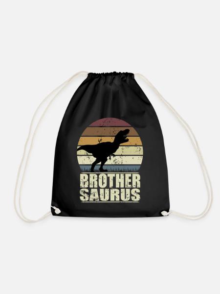 BrotherSaurus Rex Dinosaurier Dino Brother Saurus - Turnbeutel - Schwarz