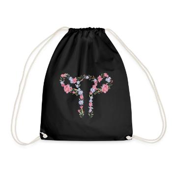Uterus Removal Hysterectomy Surgery - Drawstring Bag - black - Front
