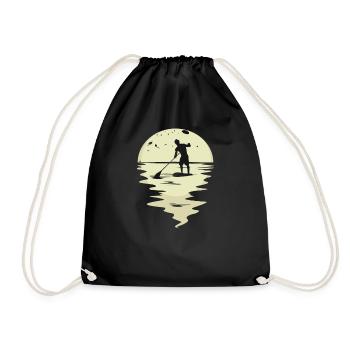 SUP Board paddleboarding Stand Up Paddle paddling - Drawstring Bag - black - Front