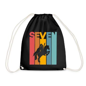 7 years Ritter Children's Birthday Party - Drawstring Bag - black - Front