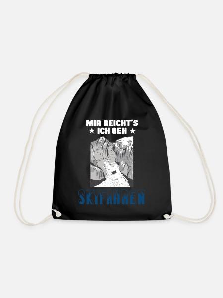 Mir reicht's ich geh Skifahren - Turnbeutel - Schwarz
