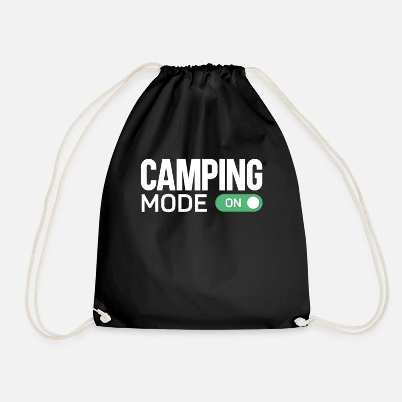 Camping Mode On Tent - Turnbeutel - Schwarz
