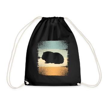 Guinea pig - Drawstring Bag - black - Front