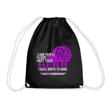 Epilepsy Awareness Shirt, Some People Never Meet - Drawstring Bag - black - Front