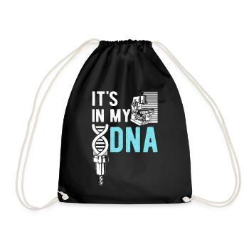 It's In My DNA CNC Milling Turning Machinists - Drawstring Bag - black - Front