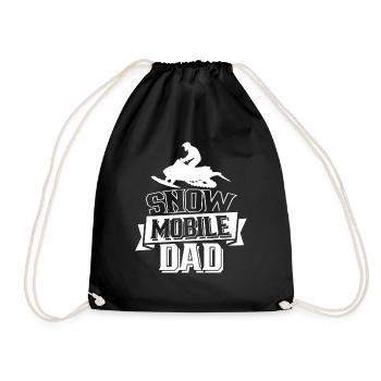 Motoneige Papa Snowmobile motoneigistes - Sac de sport léger - noir - Devant