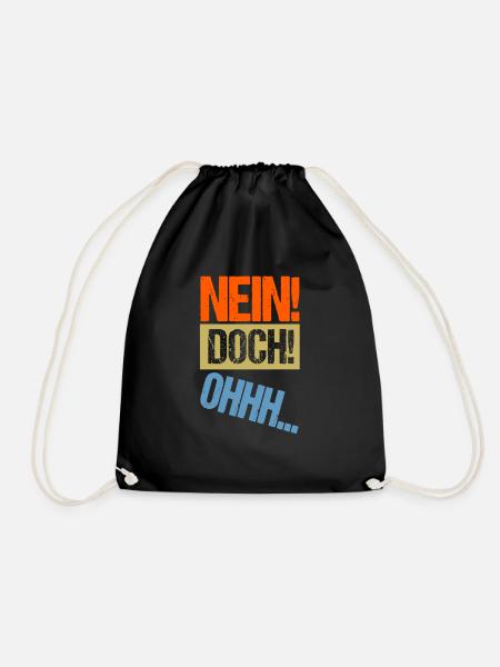 NEIN DOCH OHHH - Louis de Funes Film Zitat - Turnbeutel - Schwarz