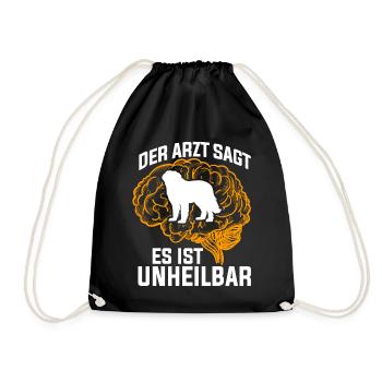 DerArzt sagt es ist unheilbar Hund - Turnbeutel - Schwarz - Vorne