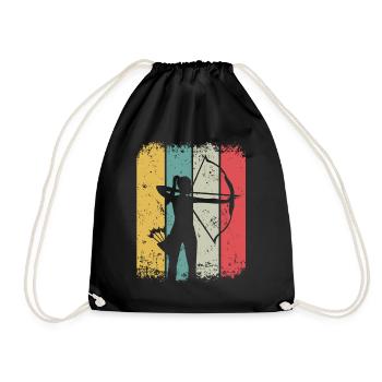 Archery Archery Archery Archer - Drawstring Bag - black - Front