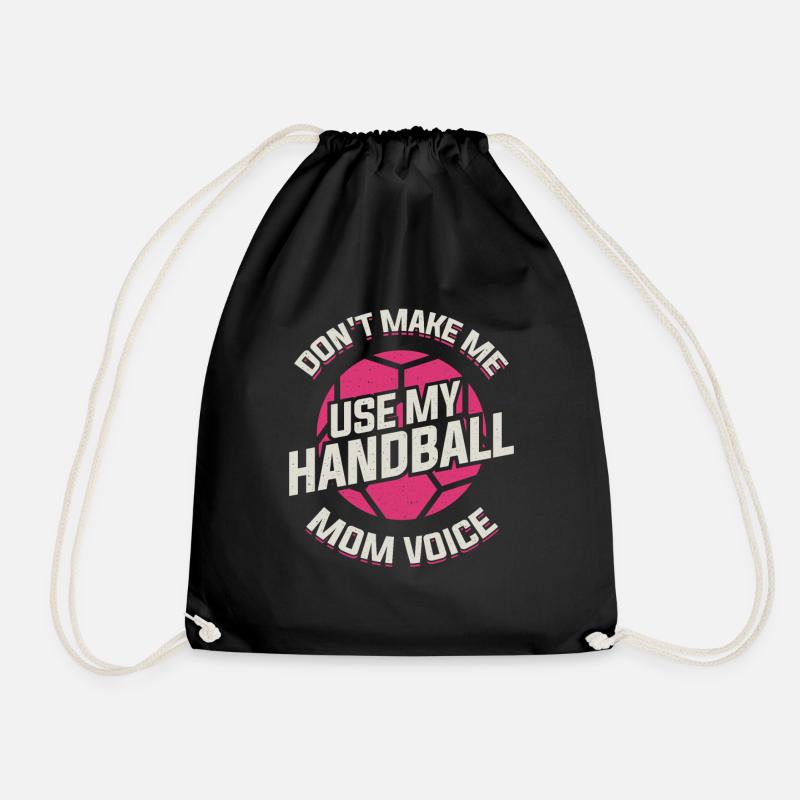 Handball Mama Handballer Mutter Geschenk - Turnbeutel - Schwarz