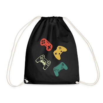 Gamer Controller Gaming Player - Jeux vidéo - Sac de sport léger - noir - Devant