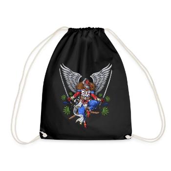 Tengu Japanese Samurai - Drawstring Bag - black - Front