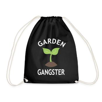 Gardener Gift - Garden Gangster - Nursery - Drawstring Bag - black - Front