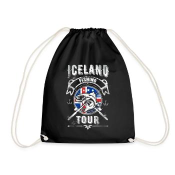 Excursion de pêche en Islande - Sac de sport léger - noir - Devant