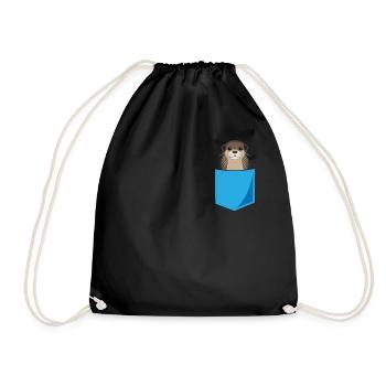 Otter Fischotter Lustiger Spruch Marder Geschenk - Turnbeutel - Schwarz - Vorne