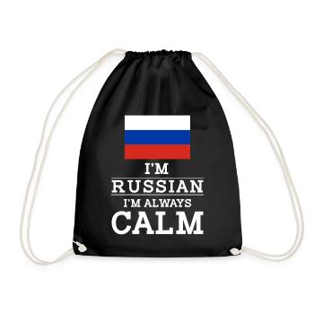 Russie Im always calm - Sac de sport léger - noir - Devant