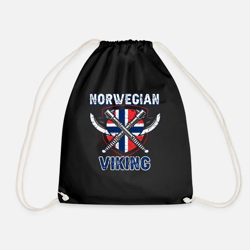 Norwegischer Wikinger - Turnbeutel - Schwarz