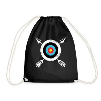 Bow & Arrow Archery Archery Target - Drawstring Bag - black - Front