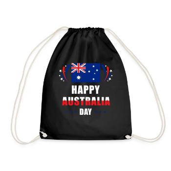 Australien Happy Australia Day - Drawstring Bag - black - Front