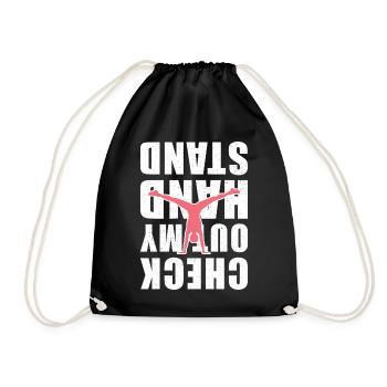 Gymnastique handstand sort drôle - Sac de sport léger - noir - Devant