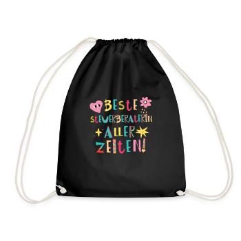 Beste Steuerberaterin aller Zeiten Geschenk - Turnbeutel - Schwarz - Vorne