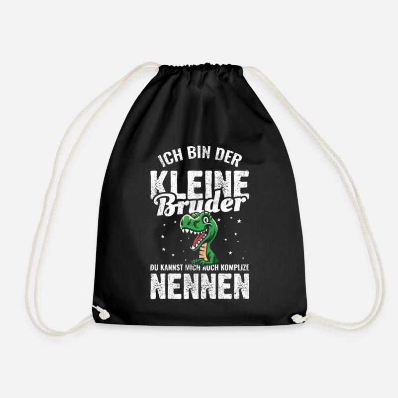 Kinder Geburtstag | Kleiner Bruder Geschenkideen - Turnbeutel - Schwarz