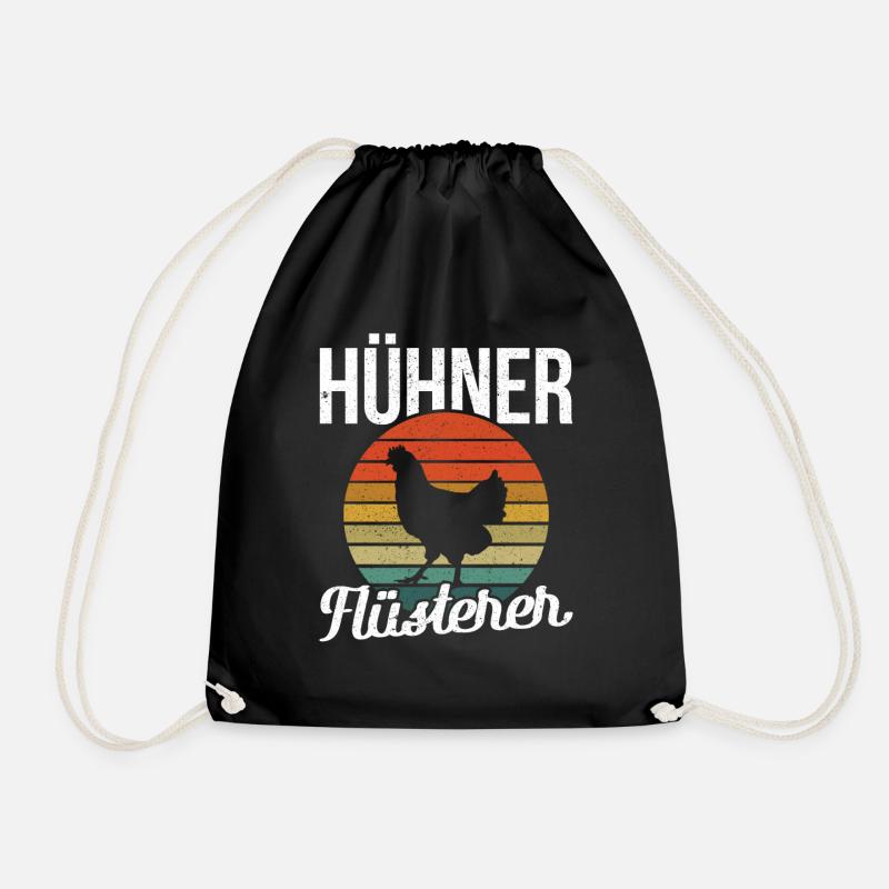 Landwirt Hühner Flüsterer Huhn - Turnbeutel - Schwarz