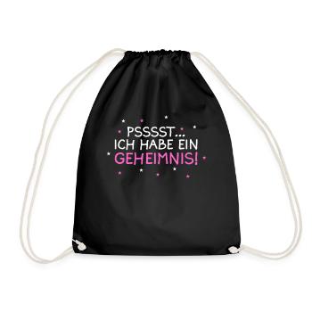 Schwangerschaft Schwanger Mama Eltern Familie - Turnbeutel - Schwarz - Vorne