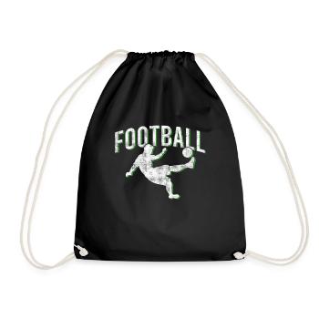 Football de football - Sac de sport léger - noir - Devant