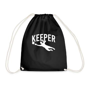 Gardien de but de football - Sac de sport léger - noir - Devant