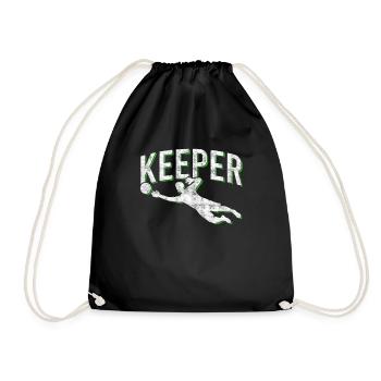 Gardien de but de football - Sac de sport léger - noir - Devant