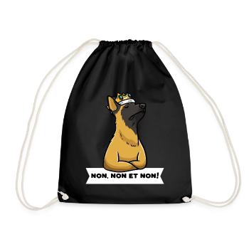 Chien Berger Belge Malinois Têtu - Sac de sport léger - noir - Devant