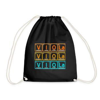 Viola - periodic table - Drawstring Bag - black - Front