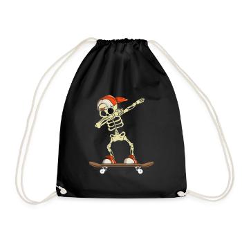 Dabbing Skateboarder Skeleton Dabbing Skater - Turnbeutel - Schwarz - Vorne