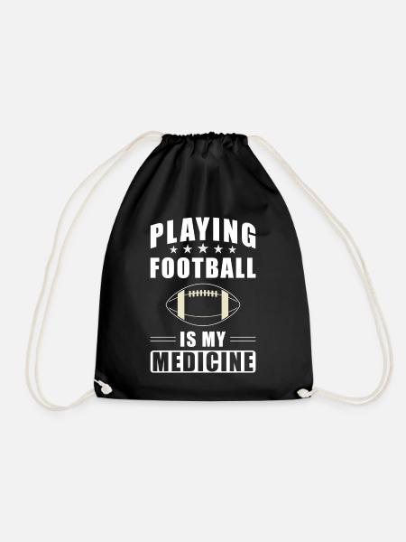 American Football Spieler Geschenk - Turnbeutel - Schwarz