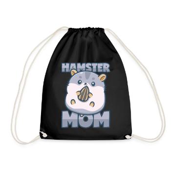 Hamster Mom - Drawstring Bag - black - Front