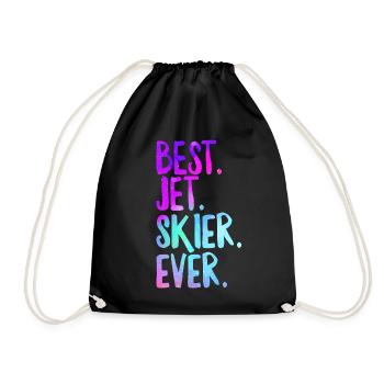 Jetski Lover Shirt, Bester Jetskifahrer, Athletisch - Turnbeutel - Schwarz - Vorne