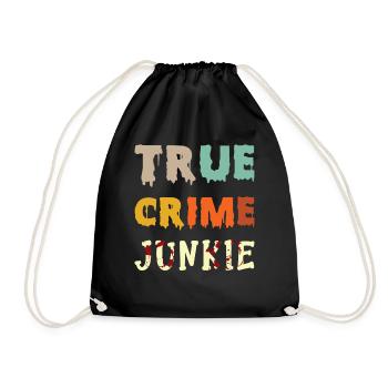 True Crime Junkie - Drawstring Bag - black - Front