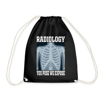 Radiologist X-ray technician X-ray image doctor - Drawstring Bag - black - Front