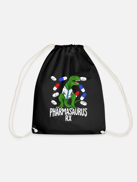Apotheke T-Rex Pharmazie Apotheker Geschenk - Turnbeutel - Schwarz