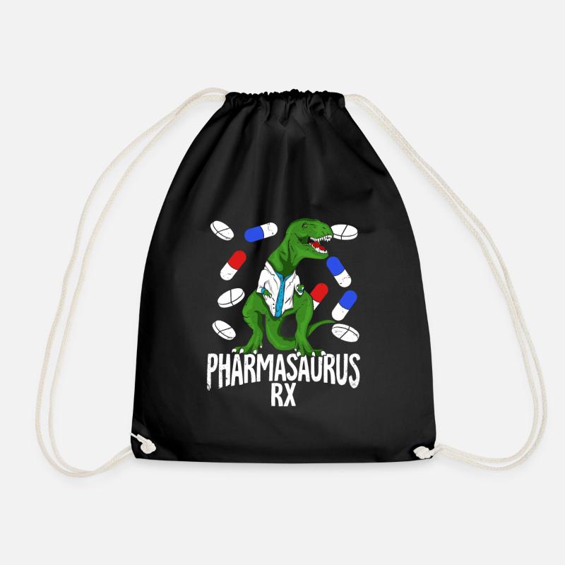 Apotheke T-Rex Pharmazie Apotheker Geschenk - Turnbeutel - Schwarz