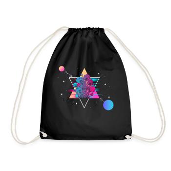 Champignon Vaporwave - Sac de sport léger - noir - Devant