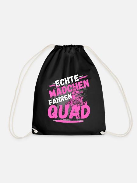 Echte Mädchen Fahren Quad! Fahrerin ATV Bikerin - Turnbeutel - Schwarz