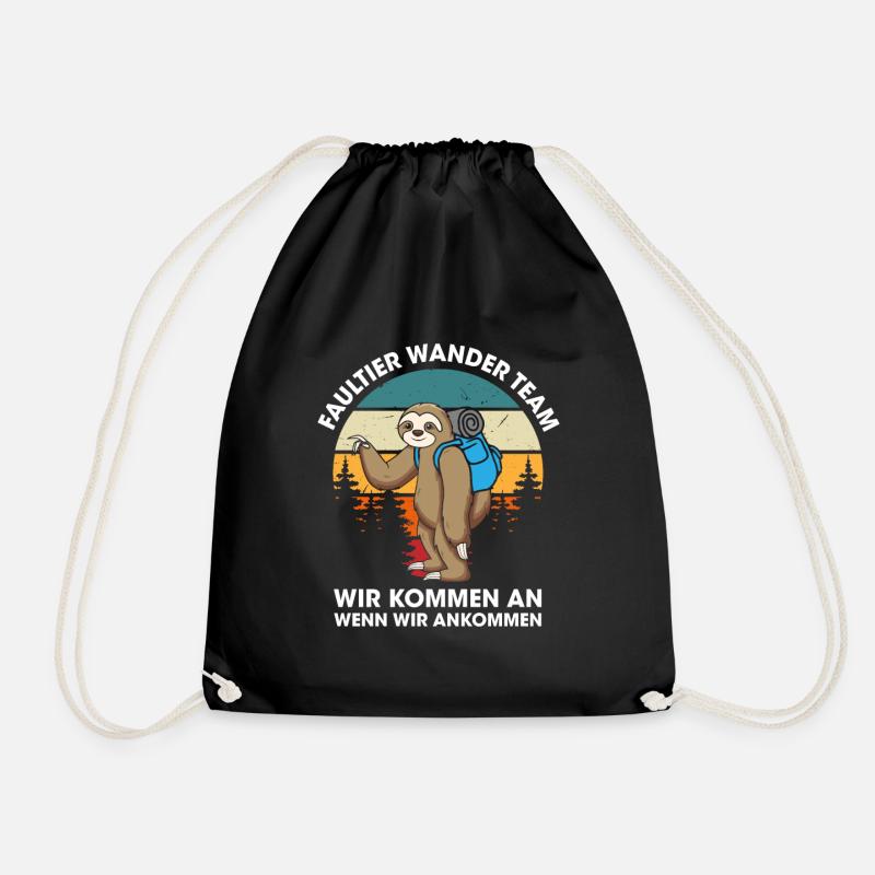 Faultier Wanderteam Faultier Wander Team - Turnbeutel - Schwarz