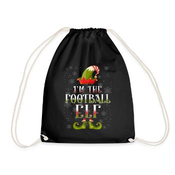 Football Elves Christmas - Drawstring Bag - black - Front