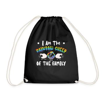I'm The Rainbow Sheep In The Family LGBTQ - Drawstring Bag - black - Front
