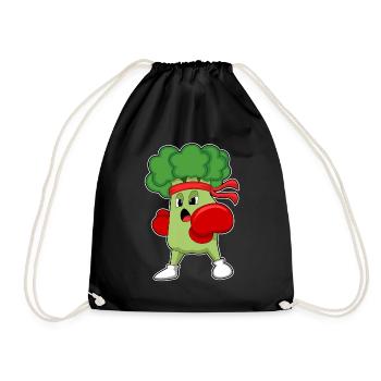 Boxers en brocoli, gants de boxe, boxe - Sac de sport léger - noir - Devant