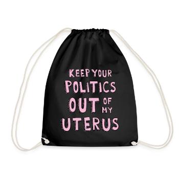 Abtreibung Frauenrechte Pro Choice - Turnbeutel - Schwarz - Vorne