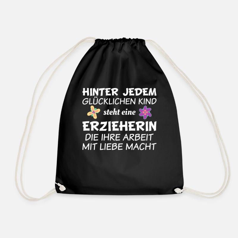 Erzieherin - Turnbeutel - Schwarz