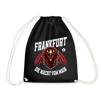 Idée cadeau pour les fans de football de Francfort Macht Main - Sac de sport léger - noir - Devant